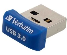 Verbatim USB atmintinė, USB 3.0, 32 GB, nano, Store N Stay, mėlyna, 98710, USB A