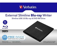 Verbatim Zewnętrzna nagrywarka Blu-Ray, 43890, technologia MDISC (tm)