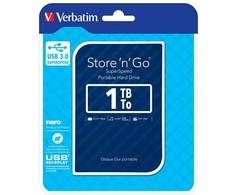 „Verbatim“ išorinis kietasis diskas, „Store n Go“, 2,5 colio, USB 3.0 (3.2 Gen 1), 1 TB, 53200, mėlynas