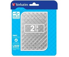 Kietasis diskas Verbatim išorinis standusis diskas, Store N Go, 2.5", USB 3.0 (3.2 Gen 1), 2TB, 53198, sidabrinis