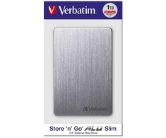 „Verbatim Store,n,Go ALU Slim“ išorinis kietasis diskas, 2,5 colio, USB 3.0, 1 TB, 53662, pilkas, šlifuoto aliuminio