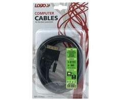 Video Kabelis DVI (18+1) M - HDMI M, 2m, pozłacane złącza, juoda, Logo blister