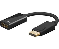 Neutralle Video reduktorius, DisplayPort M - HDMI F, DP 1.2 versija, juoda, raiška iki 8K Ultra HD 4320p (30 Hz), EOL