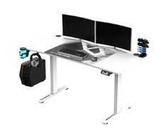 Žaidimų stalas Ultradesk LEVEL V2, 140 x 68 cm, Baltos spalvos