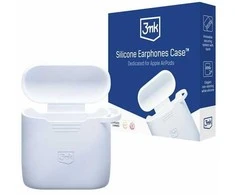 3mk silikoninis AirPods 2 dėklas ausinėms baltos spalvos