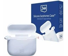 3mk silikoninis AirPods 3 dėklas ausinėms baltos spalvos