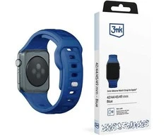 3MK silikoninis laikrodžio dirželis Mėlyna, skirtas Apple Watch 42/44/45/49 mm
