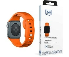 3mk silikoninė Watch apyrankė Apple Watch 38 / 40 / 41 mm - oranžinės spalvos