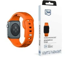 3MK Silicone Watch apyrankė oranžinės spalvos skirta Apple Watch 42/44/45/49mm