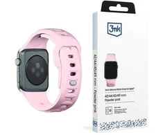 3mk silikoninė apyrankė Apple Watch 42 / 44 / 45 / 49 mm - rožinės spalvos