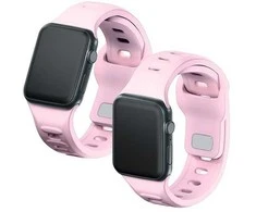 3mk silikoninė apyrankė Apple Watch 42 / 44 / 45 / 49 mm - rožinės spalvos