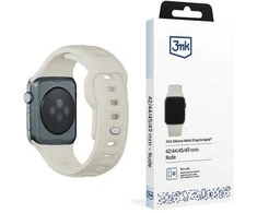 3MK silikoninis laikrodžio dirželis, smėlio spalvos, skirtas „Apple Watch 42/44/45/49 mm“