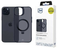 Dėklas 3MK Smoke Apple iPhone 15 Magsafe ir stovas