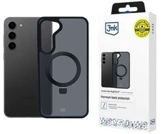 Dėklas 3mk Smoke Case Mag&amp;Stand, skirtas Samsung Galaxy S24 – juodas
