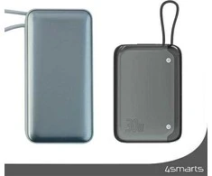 4smarts Pocket 10000 mAh 30W su įmontuotu USB-C kabelio kamuoliuku