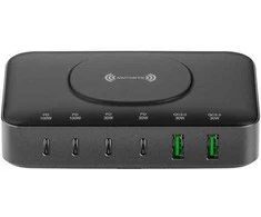 4smarts Įkrovimo stotelė 7in1 100W su belaidžiu įkrovimu juodos ir pilkos spalvos 540571