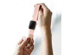 Araree dirželis Silicone Link Apple Watch42/44/45/49mm rožinė-žalia/pink-khaki AR70-01907B