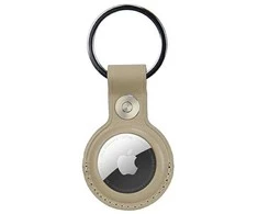 Dėklas Apple AirTag Audi Eko Oda (AU-ATKR-Q3/D1-BG) beige
