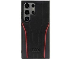 Samsung Galaxy S24 Ultra Audi Genuine odinis MagSafe Dėklas (AU-TPUPCS24U-R8/D3-RD) juodos spalvos ir raudonos spalvos