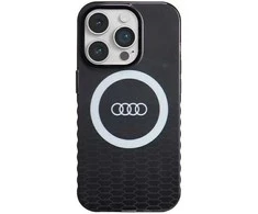 Audi IML Big Logo MagSafe Dėklas Apple iPhone 14 Pro 6.1″ juodos spalvos hardcase AU-IMLMIP14P-Q5/D2-BK