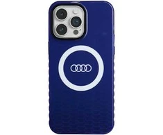 Audi IML Big Logo MagSafe Dėklas Apple iPhone 14 Pro Max 6.7″ mėlynos spalvos hardcase AU-IMLMIP14PM-Q5/D