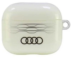 Apple AirPods 3 Audi IML Geometric Pattern Cover (AU-IMLAP3-A6/D3-WE) dėklas ausinėms baltos spalvos