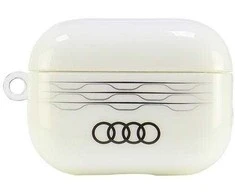 Apple AirPods Pro 2 Audi IML Geometric Pattern Cover (AU-IMLAPP2-A6/D3-WE) dėklas ausinėms baltos spalvos