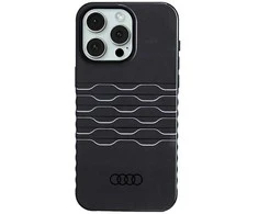 Audi IML MagSafe Dėklas Apple iPhone 15 Pro Max 6.7″ juodos spalvos hardcase AU-IMLMIP15PM-A6/D3-BK