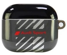 Apple AirPods 3 Audi IML Sport Cover (AUS-IMLAP3-RSQ/D1-BK) dėklas ausinėms juodos spalvos