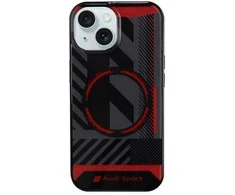 Apple iPhone 13 / 14 / 15 Audi dėklas IML Sport MagSafe Case (AU-IMLMIP15-RSQ/D2-BK) juodos spalvos