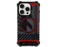 Apple iPhone 15 Pro Audi dėklas IML Sport MagSafe Case (AU-IMLMIP15P-RSQ/D2-BK) juodos spalvos