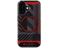 Apple iPhone 16 Audi IML Sport MagSafe (AUS-IMLMIP16-RSQ/D2-BK) dėklas telefonui juodos spalvos