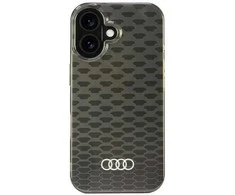 Apple iPhone 16 Audi IML Stitching Pattern MagSafe (AU-IMLMIP16-Q5/D3-BK) dėklas telefonui juodos spalvos