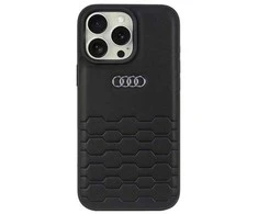 Apple iPhone 16 Pro Max Audi Synthetic Leather (AU-TPUPCIP16PM-GT/D2-BK) dėklas telefonui juodos spalvos