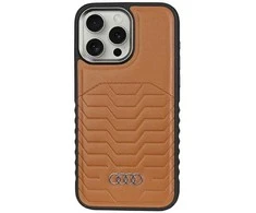 Apple iPhone 14 Pro Max Audi Synthetic odinis dėklas MagSafe (AU-TPUPCMIP14PM-GT/D3-BN) rudos spalvos