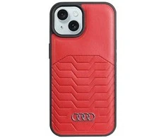 Apple iPhone 15 Plus / 14 Plus Audi Synthetic odinis dėklas MagSafe (AU-TPUPCMIP15M-GT/D3-RD) raudonos spalvos