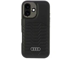 Apple iPhone 16 Audi Synthetic Leather (AU-TPUPCMIP16-GT/D3-BK) dėklas telefonui juodos spalvos