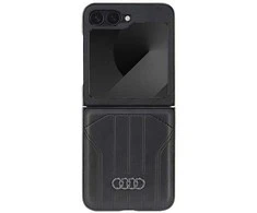 Samsung Galaxy Z Flip6 Audi Synthetic Leather (AU-TPUPCFlip6-Q5/D1-BK) dėklas telefonui juodos spalvos
