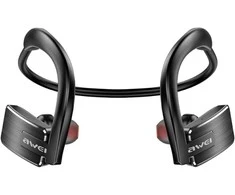 Belaidės ausinės sportui AWEI E1BL Bluetooth juodos spalvos