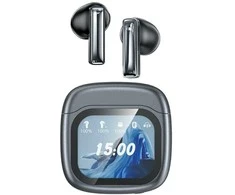 Belaidės ausinės AWEI TP100 ENC Bluetooth 5.4 TWS + docking station juodos spalvos