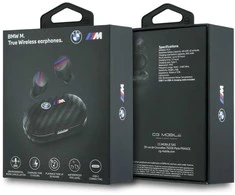 Belaidės ausinės ENC BMW TWS Carbon Metal Logo BMW001141 juodas