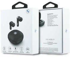 Ausinės Belaidės earphone ENC BMW TWS Leather Metal Logo BMW001137 juodas