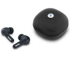 Ausinės Belaidės earphone ENC BMW TWS Leather Metal Logo BMW001137 juodas