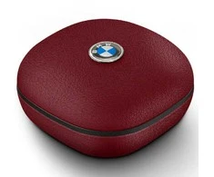 Ausinės Belaidės earphone ENC BMW TWS Leather Metal Logo BMW001139 raudona