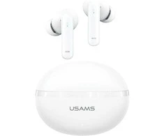 USAMS Echo E02 TWS Bluetooth ausinės ANC+ENC belaidės baltos spalvos