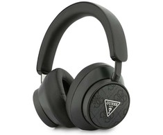 Guess PU Leather 4G Triangle Logo ENC belaidės ausinės juodos spalvos