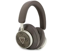 Ausinės Guess PU 4G Triangle Logo ENC Belaidės Headphone Ruda