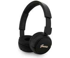 Guess Script Metal Logo belaidės ausinės juodos spalvos