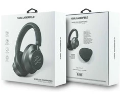 Belaidės ausinės ANC Karl Lagerfeld Grained Initials KF003083 juodas