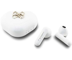 TWS Guess 4G Metal Logo ausinės baltos spalvos